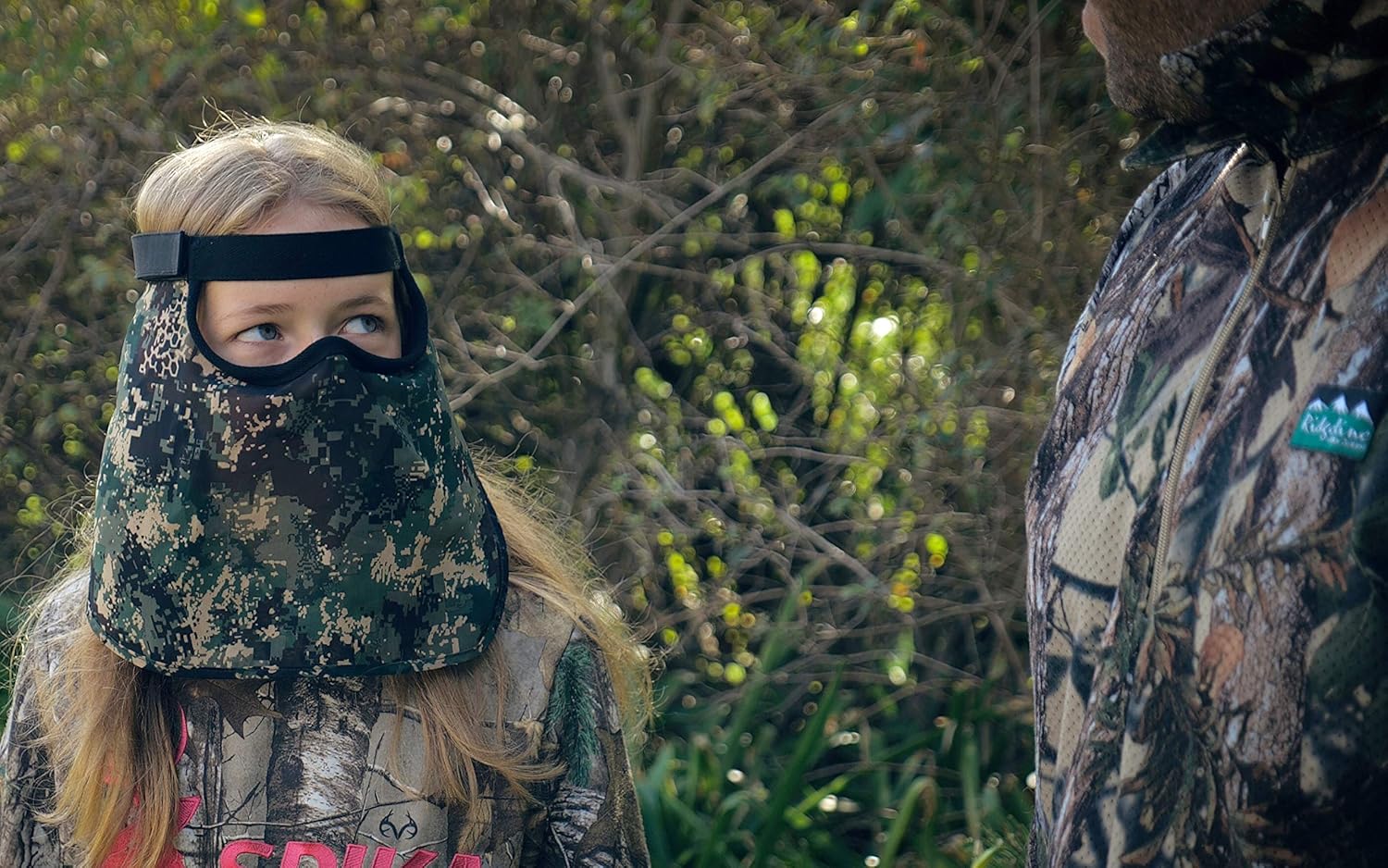 DOWN UNDER OUTDOORS Premium Camo Hunting Face Mask in Lightweight Breathable Sheer Mesh for Warm Weather, Adjustable for Men, Women and Kids : Sports & Outdoors