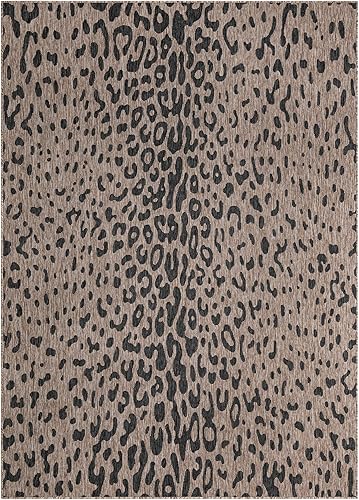 Vista 96 de Unique Loom Outdoor Safari Collection - Alfombra Samburu (10 pies cuadrados, natural/marrón claro)