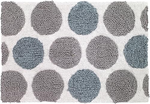 Avanti Linens - Alfombra de baño, alfombra de baño de algodón con respaldo antideslizante, decoración moderna del hogar (colección de círculos