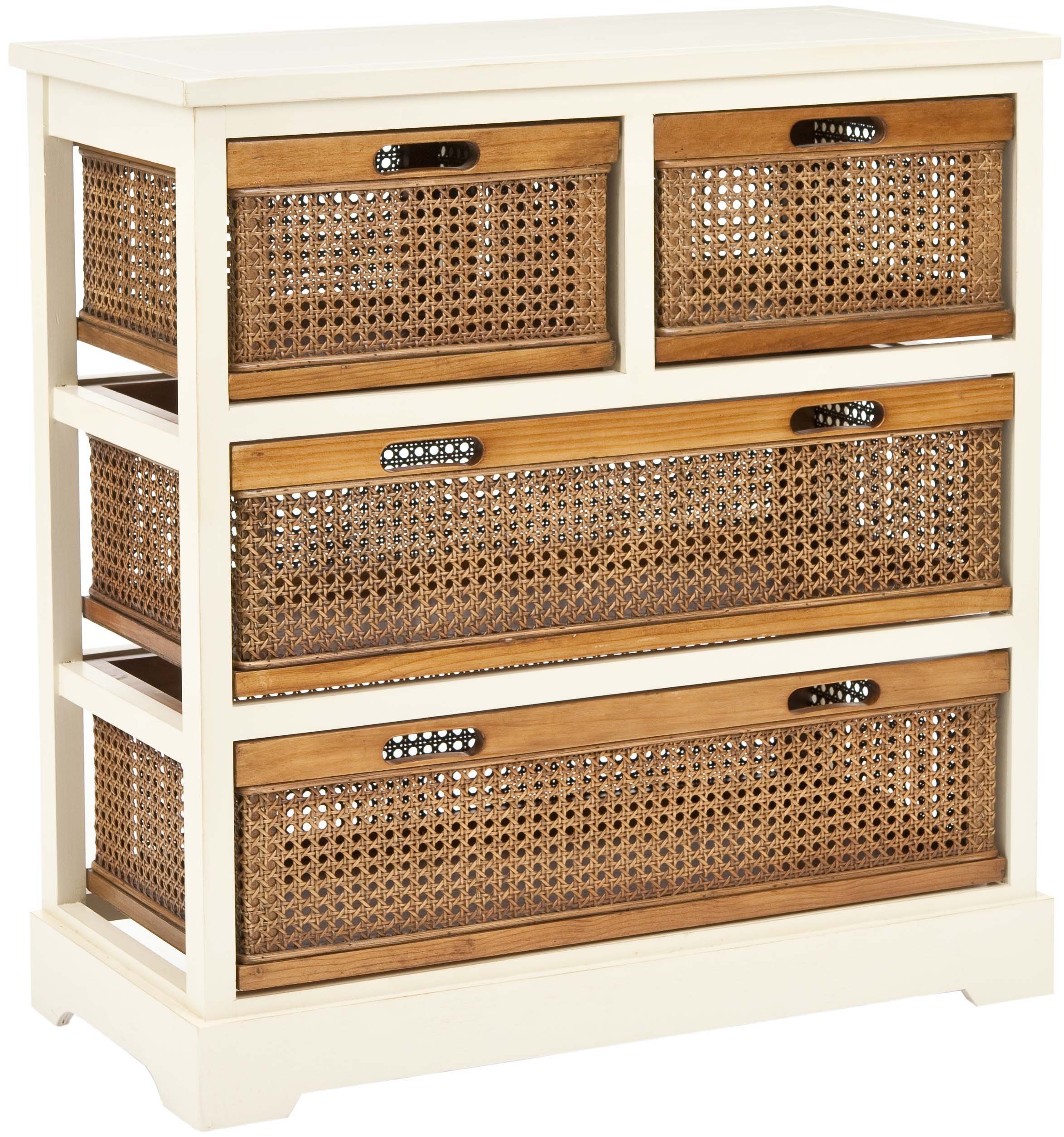 Safavieh American Homes Collection Jackson Barley and Cane 4-Drawer Storage Cabinet