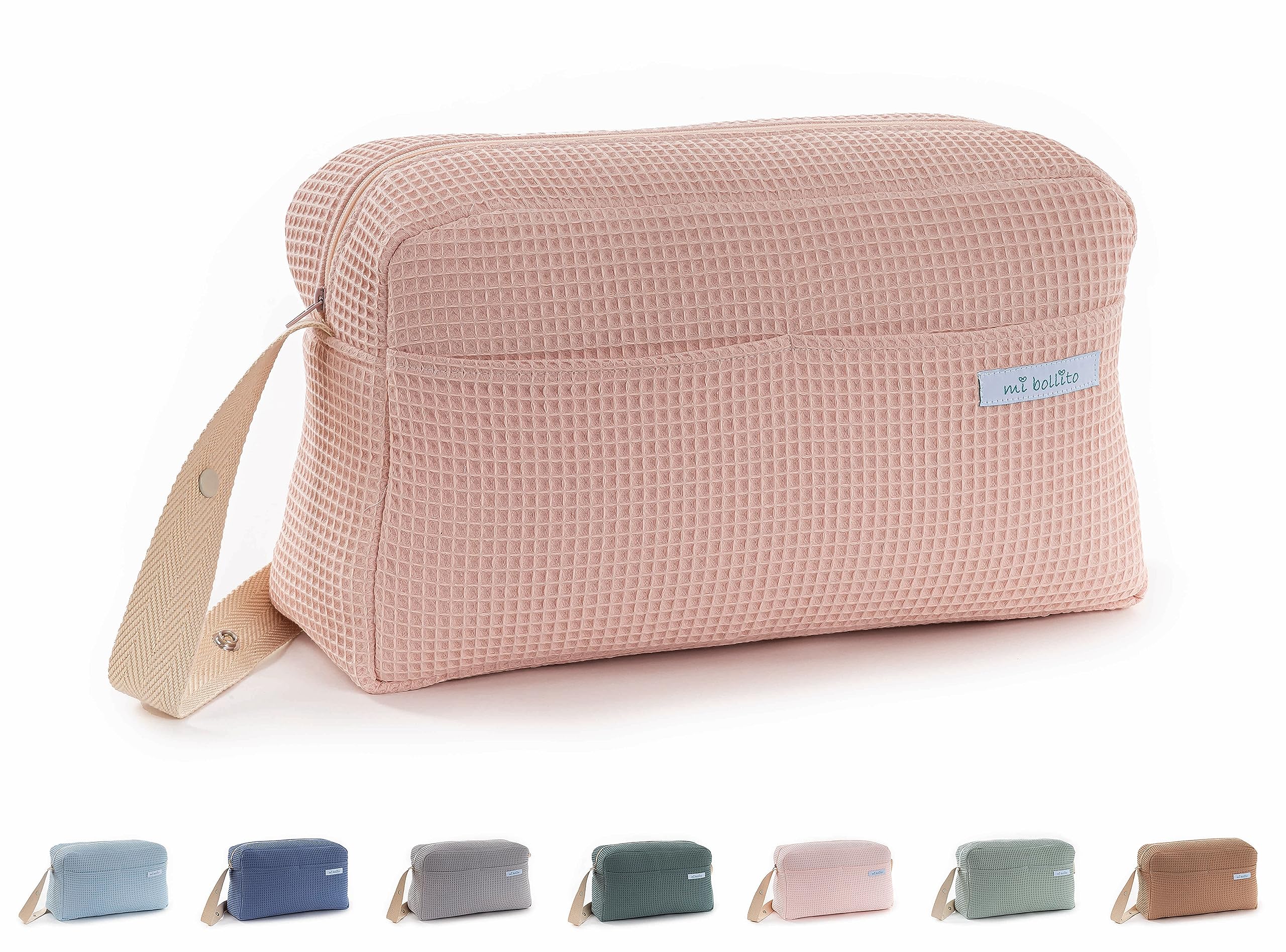 Kinderwagen-Tasche, praktisch, stilvoll und multifunktional, großes Fassungsvermögen, (Pastellrosa)
