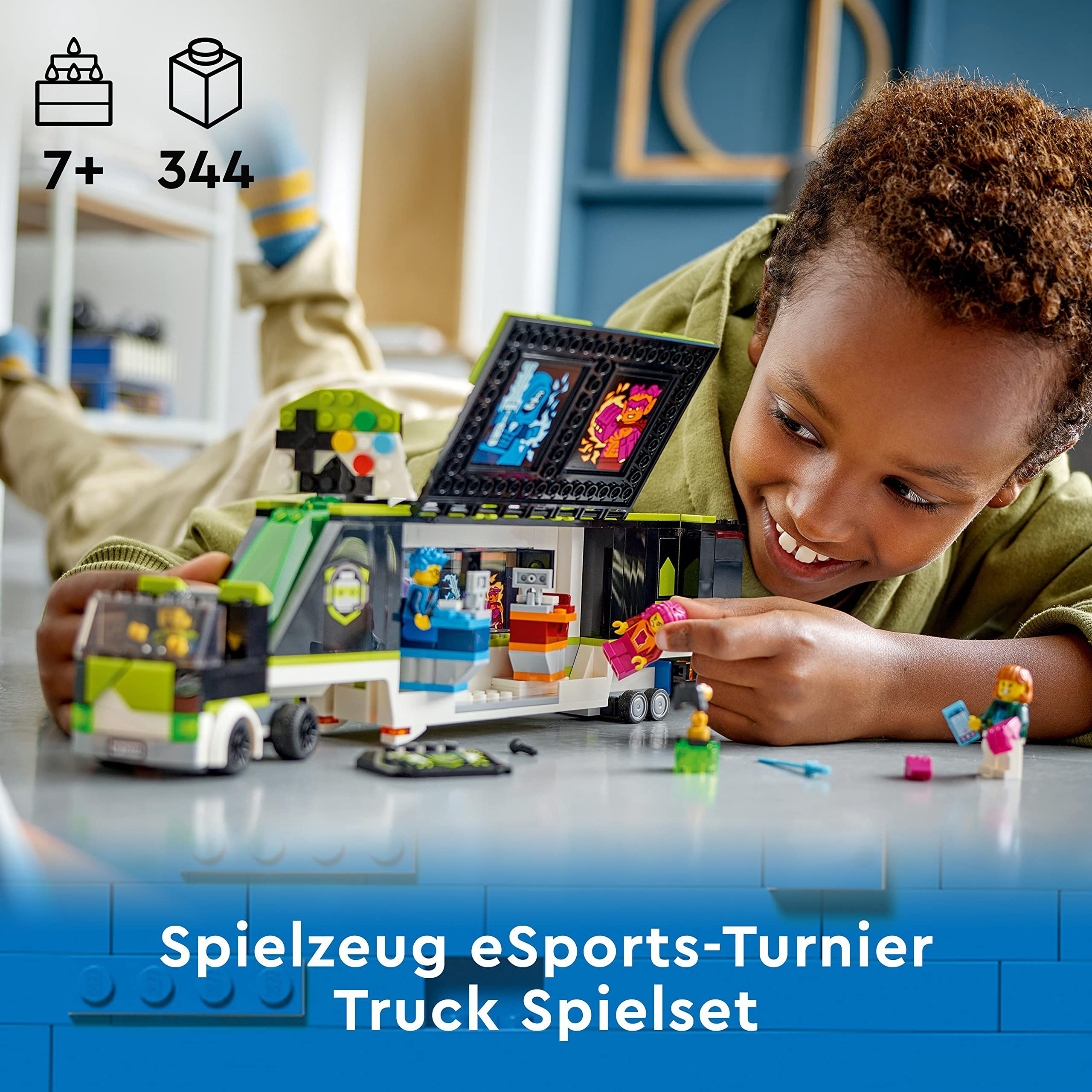 LEGO 60388 Gaming Turnier Truck, LKW-Spielzeug mit Minifiguren, Gamer-Geschenk für Jungen und Mädchen und Fans von E-Sports ab 7 Jahren