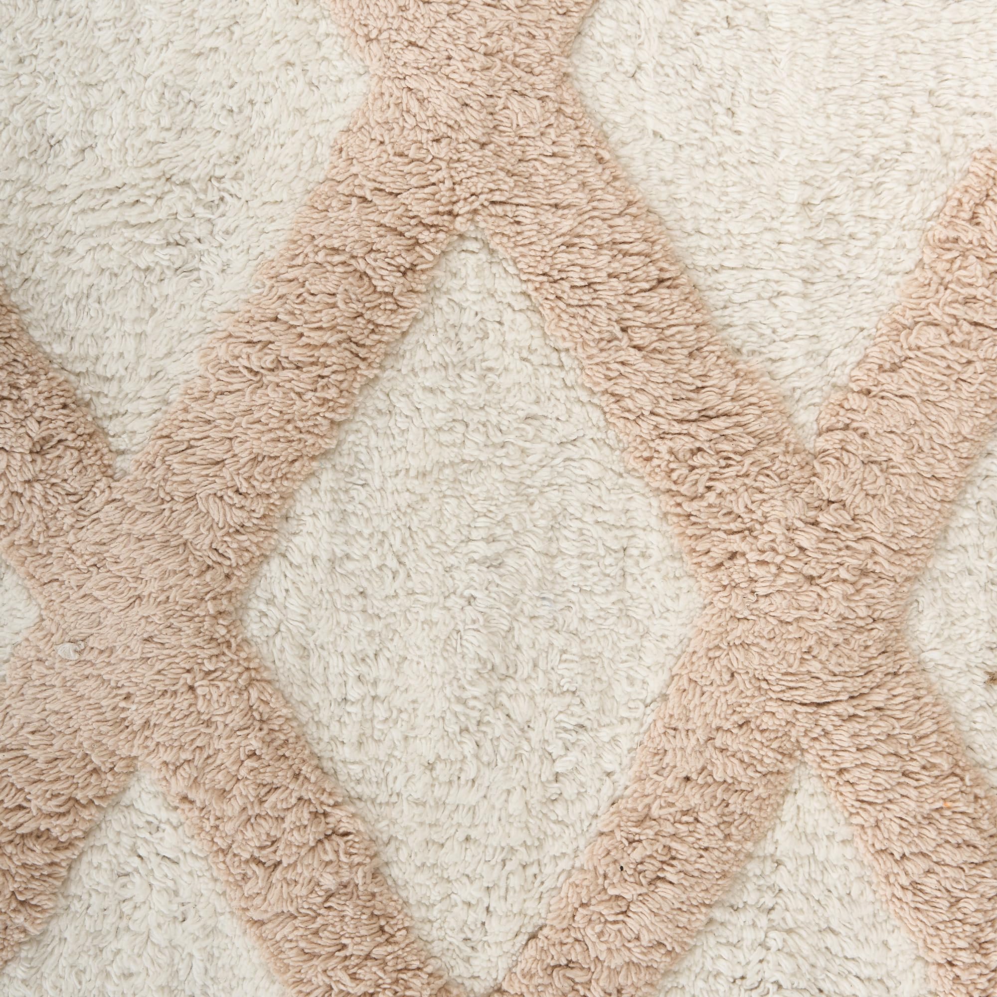 Beliani Tapis Bohème en Coton 60 x 90 cm Accessoire Salle de Bain Décoration pour Enfants Beige Punsari