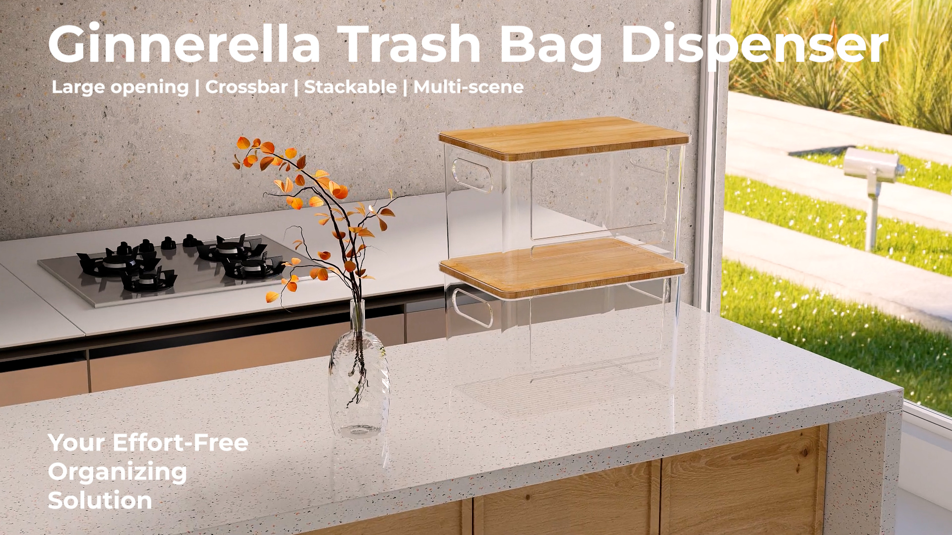 Amazon.com: Ginnerella Trash Bag Dispenser 2 Pack - Under Sink
