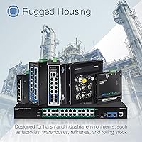 Vista 4 de TRENDnet Interruptor industrial de riel DIN Fast Ethernet de 5 puertos, TI-E50, 5 puertos Fast Ethernet, clasificación IP50, rango de funcionamiento