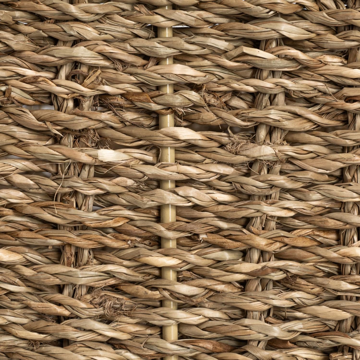 Household Essentials Handwoven Seagrass Rectangular Storage Basket, Natural