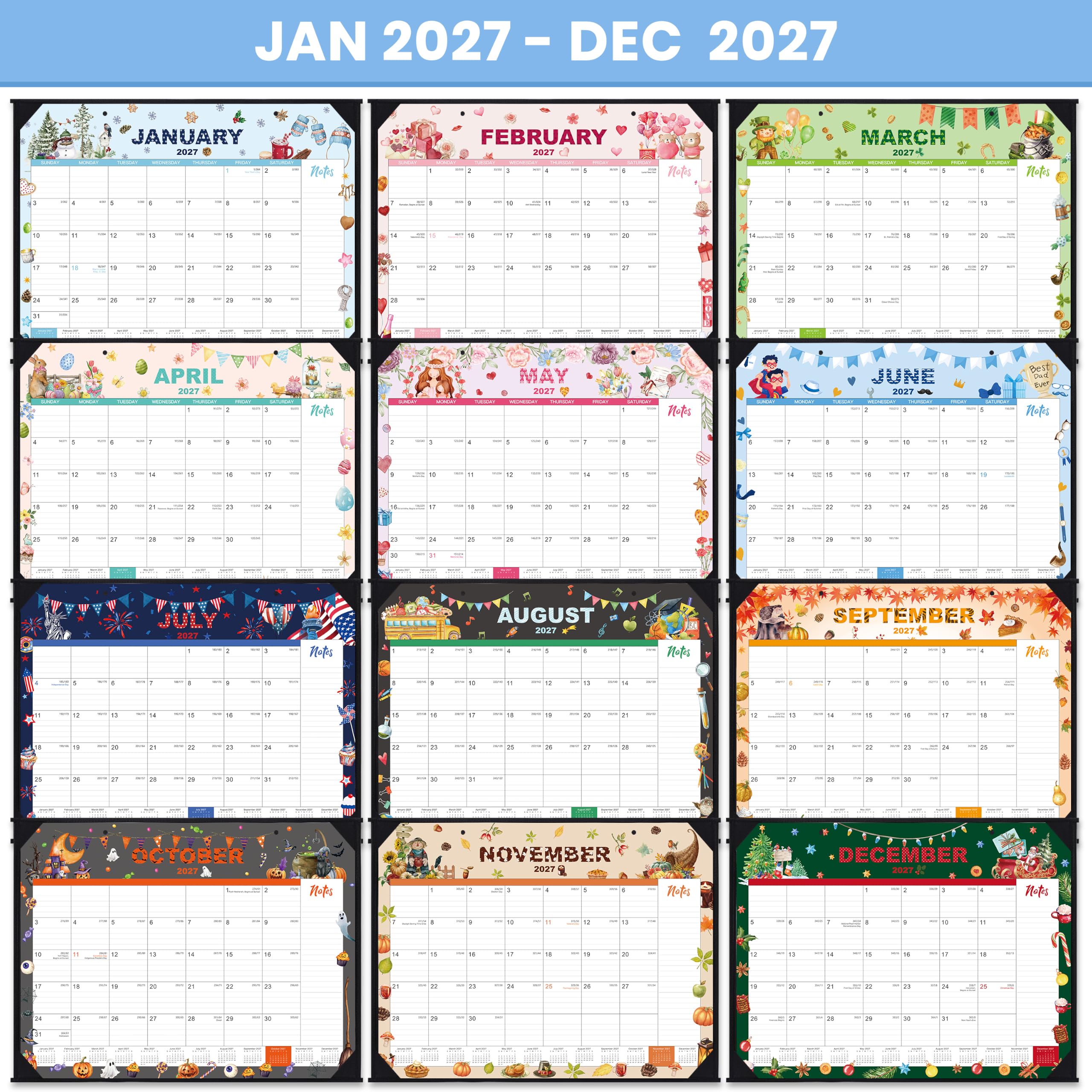 Vindora VILSHBDWFBZL2026 - Calendario de escritorio