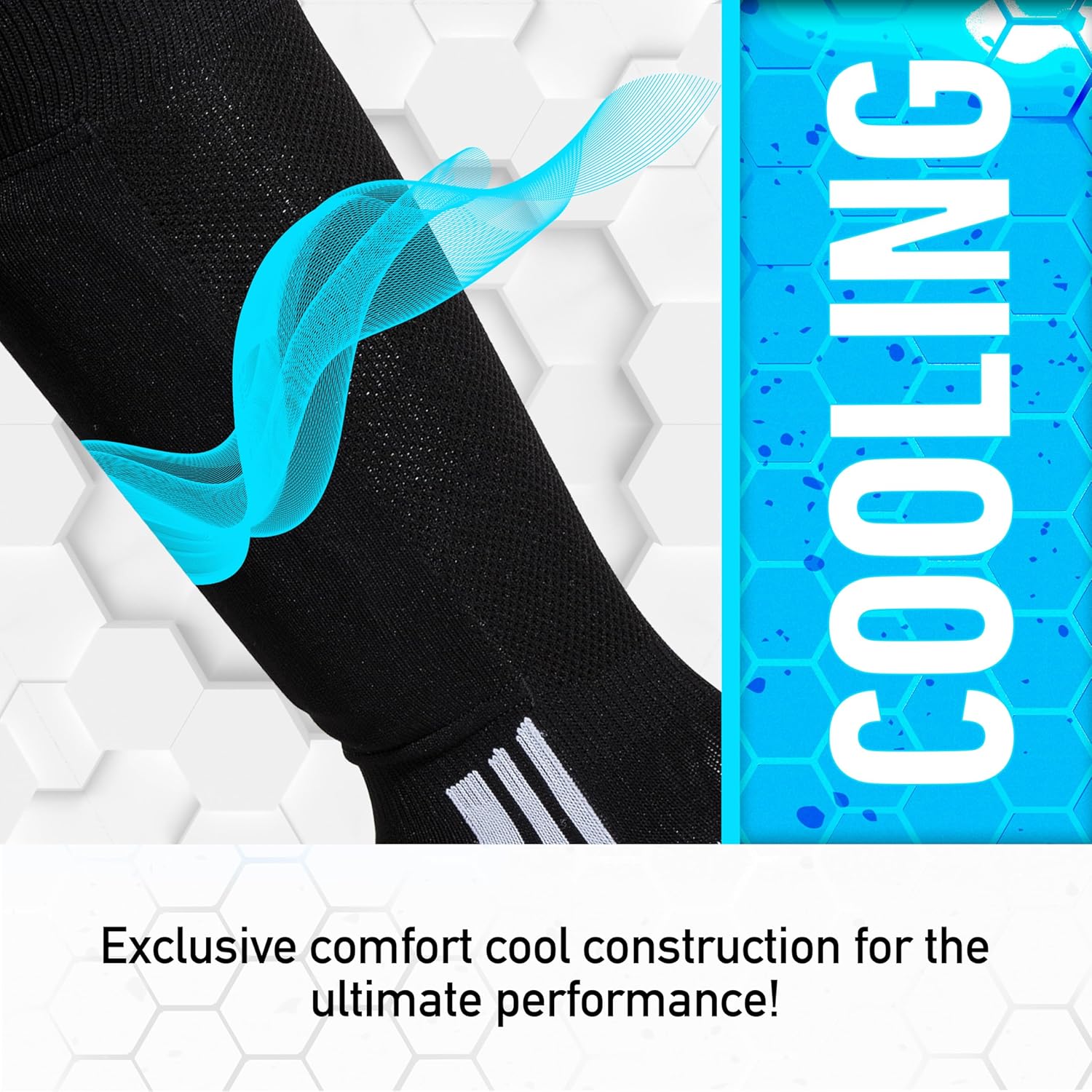 Franklin Sports Youth + Adult Soccer Shin Guard Socks - Built-In Shin Guards - Black or White - Assorted Colors May Vary