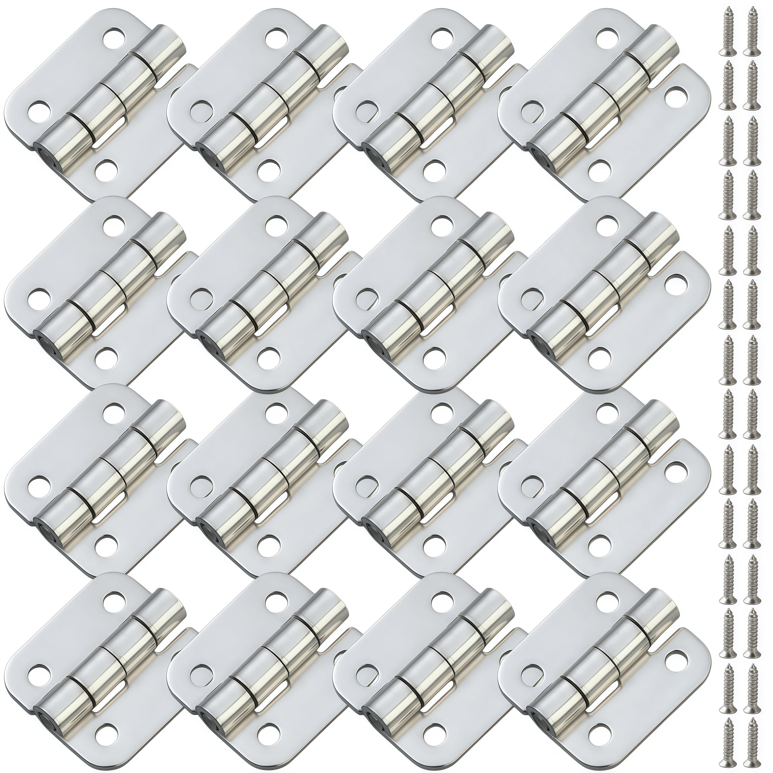 Hinge 12 Pack of 270 Degree Stainless Steel Folding Hinges Suitable for Bedrooms Rvs Garages Storage Sheds and Livestock Facilities 40 * 36 * 2mm Flat Hole