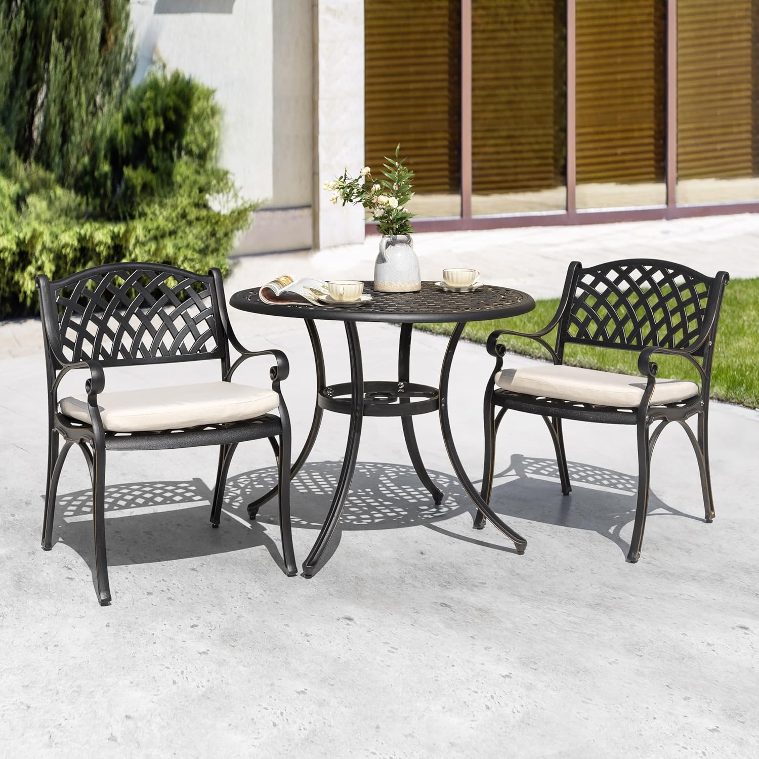 NUU GARDEN Piece Outdoor Bistro Set Cast Aluminum Malaysia
