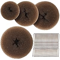 Vista 1 de Teenitor Creador de Moños de Cabello para Niñas - Donas para el Cabello, Moño de Ballet en 4 Tamaños, Marrón Claro