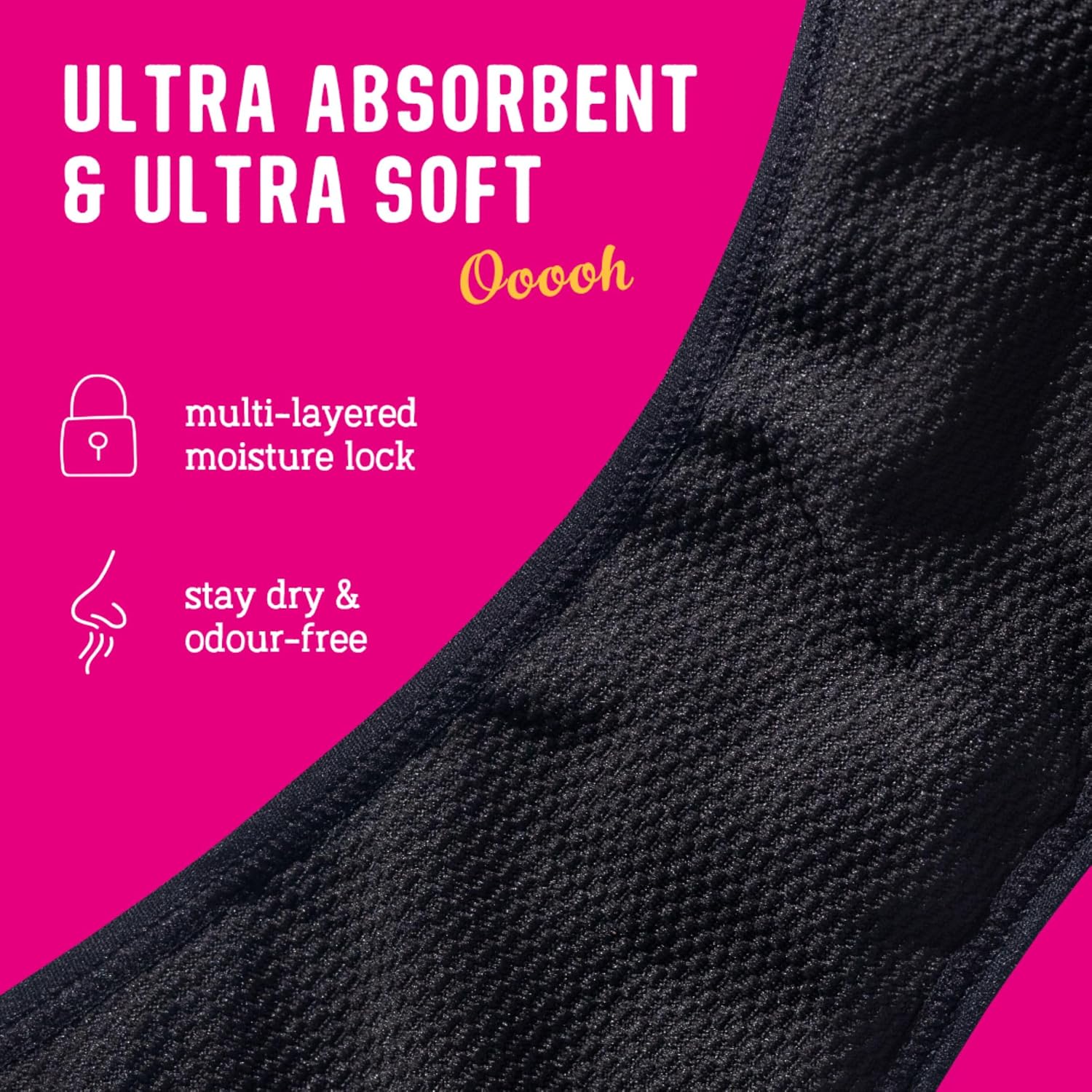 FLO - Period-Proof Undies - Black Hipster Brief - Period Underwear for Women - Organic Cotton - Holds 4 Tampons of Flow