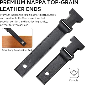 Amumu SNAPLOCK Guitar Strap with Clip - Black Nylon Seatbelt for Acoustic, Electric & Bass Guitar - 2 Wide