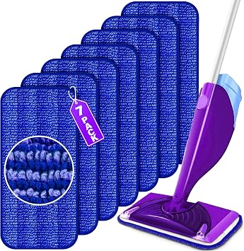 Reusable Mop Pads for Flash Power Mops, Mop Refill Pads for Flash Power Mops, Microfiber Mop Pad Refill, Machine Washable, Can Be Wet Dry Clean Up To 100+ Times, Fits All Types Of Floor Types
