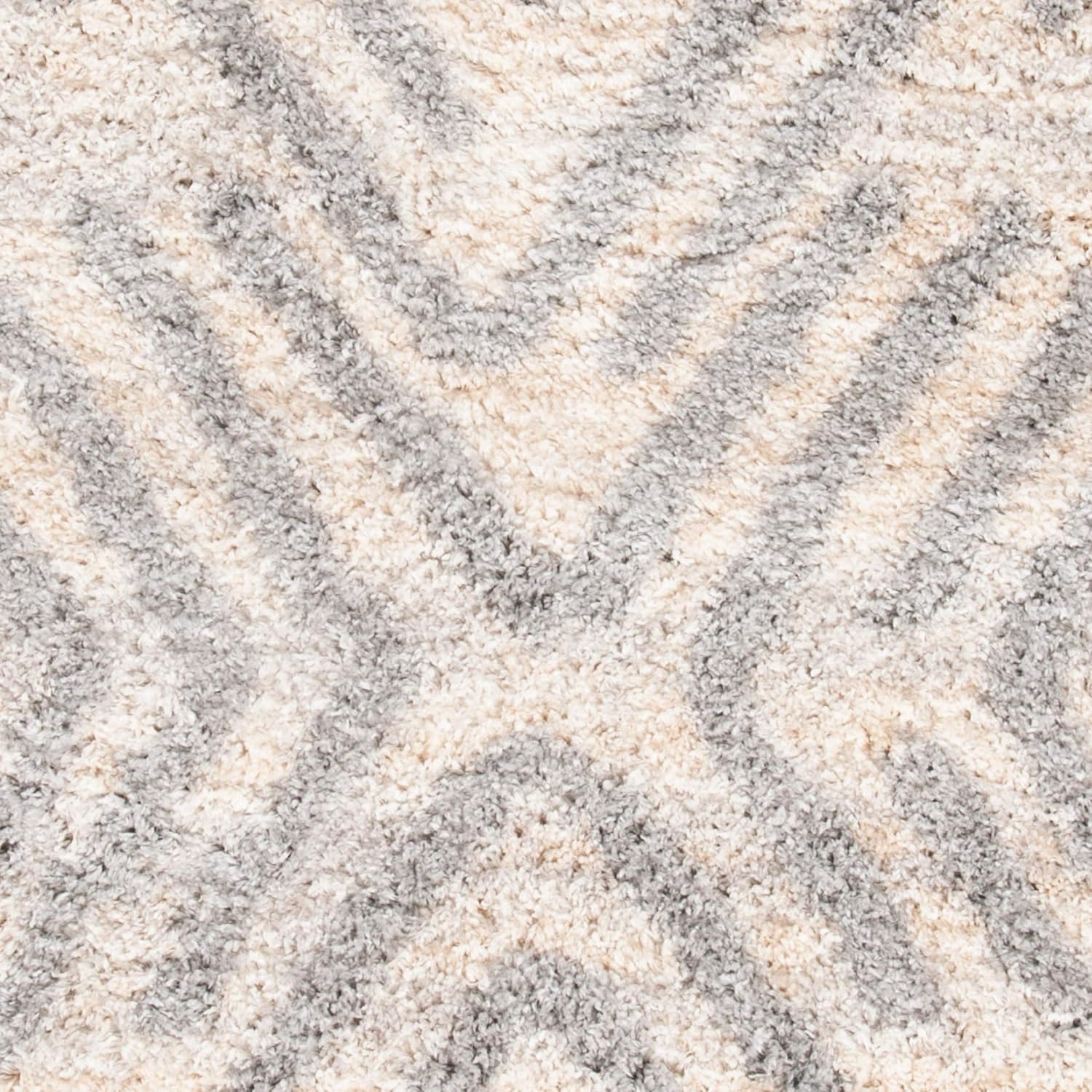 SAFAVIEH Berber Shag Collection Area Rug - 9' x 12', Cream & Grey, Moroccan Design, Non-Shedding & Easy Care, 1.2-inch Thick Ideal for High Traffic Areas in Living Room, Bedroom (BER218A)