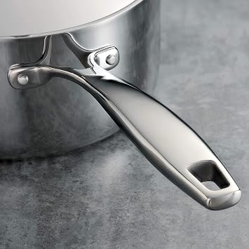 Tramontina Signature Tri-Ply Clad Stainless Steel 3-Quart Saute Pan with Lid, Induction-Ready Cooking Pan, Dishwasher-Safe, NSF-Certified, Made in Brazil