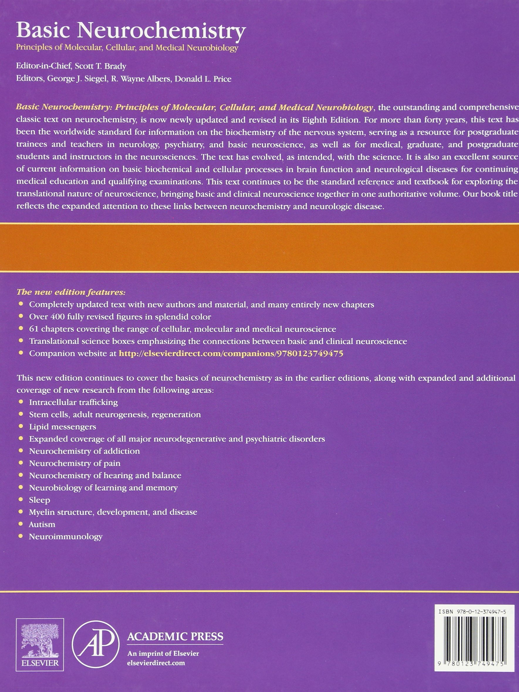 Basic Neurochemistry: Principles of Molecular, Cellular and Medical Neurobiology
