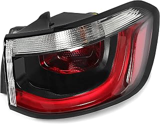 HECASA RH Tail Light Compatible with 2017-2021 Jeep Compass W/Blub Replacement for CH2804115 CH2805115 55112838AC 55112839AC Rear Taillight Brake Lamp (Plastic)