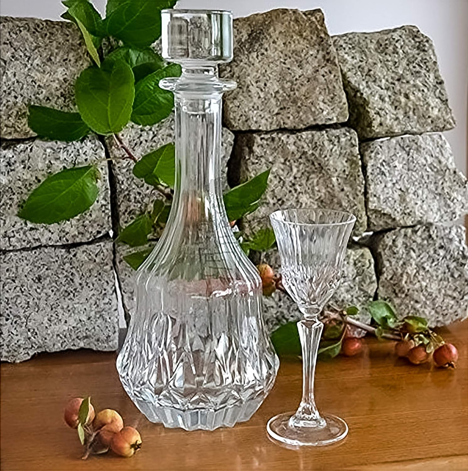 Black Friday - 40% OFF Crystal Wine Decanter with Stopper - Elegant Glass Decanter for liquor, Whiskey, Vodka - Vintage Whiskey Decanter