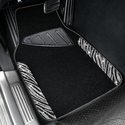 Miniatura 49 de CAR PASS - Tapetes para automóvil con diamantes de imitación y almohadilla para el talón, antideslizantes, de cloruro de polivinilo, impermeables