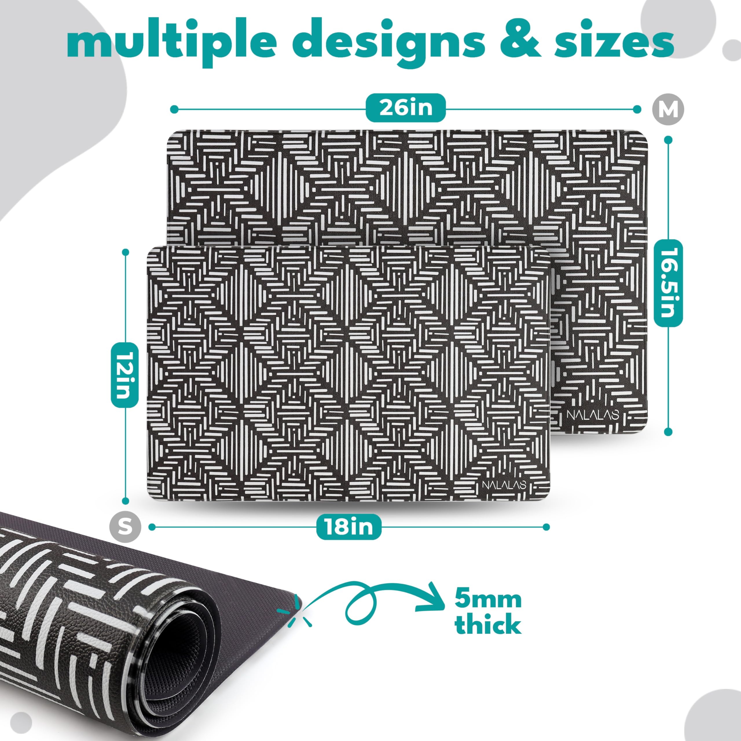 NALALAS Tapis de nourriture bohème pour petit chien et chat – Tapis de nourriture imperméable pour petits chiens et chats – Tapis de nourriture pour chats et petits chiens – Tapis de gamelle