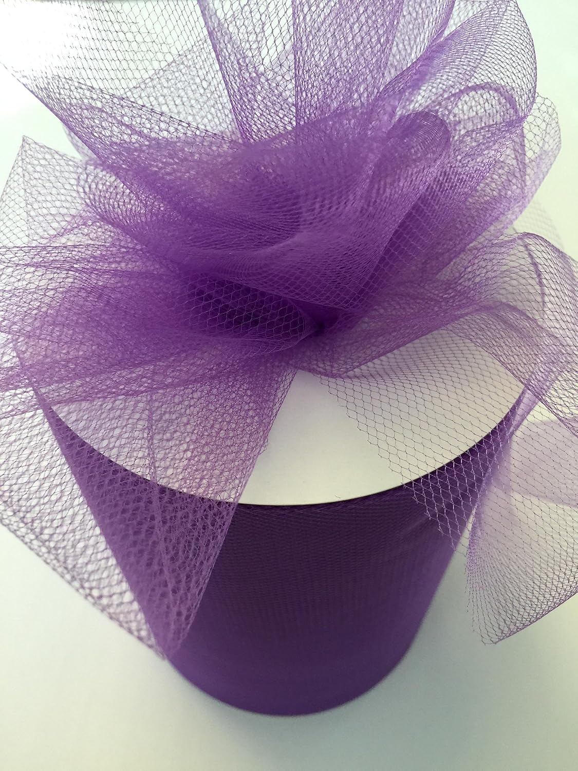 Tulle Fabric Spool/Roll 6 inch x 100 yards (300 feet), 34 Colors Available, On Sale Now! (purple)
