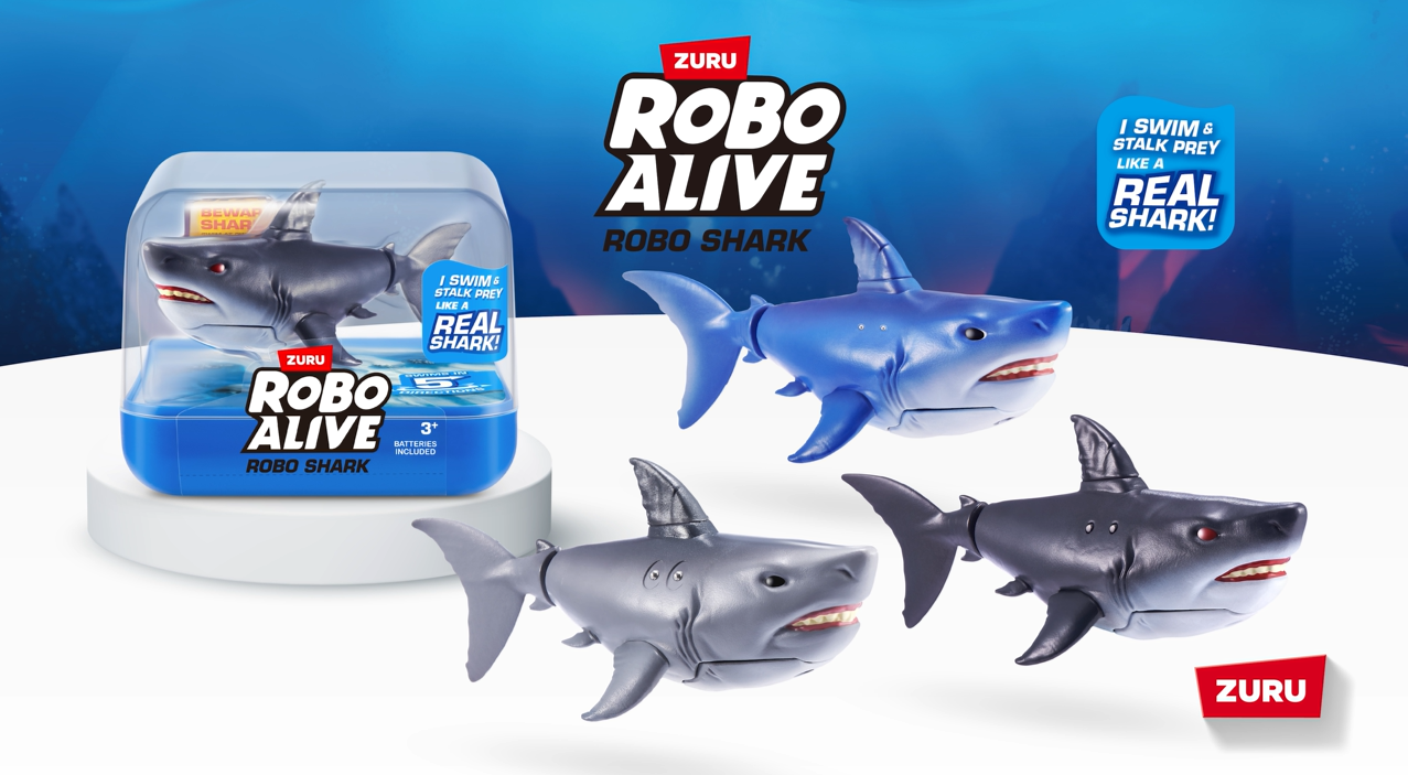Amazon.com: Robo Alive Water Activated Shark 2 Pack (Blue) by ZURU