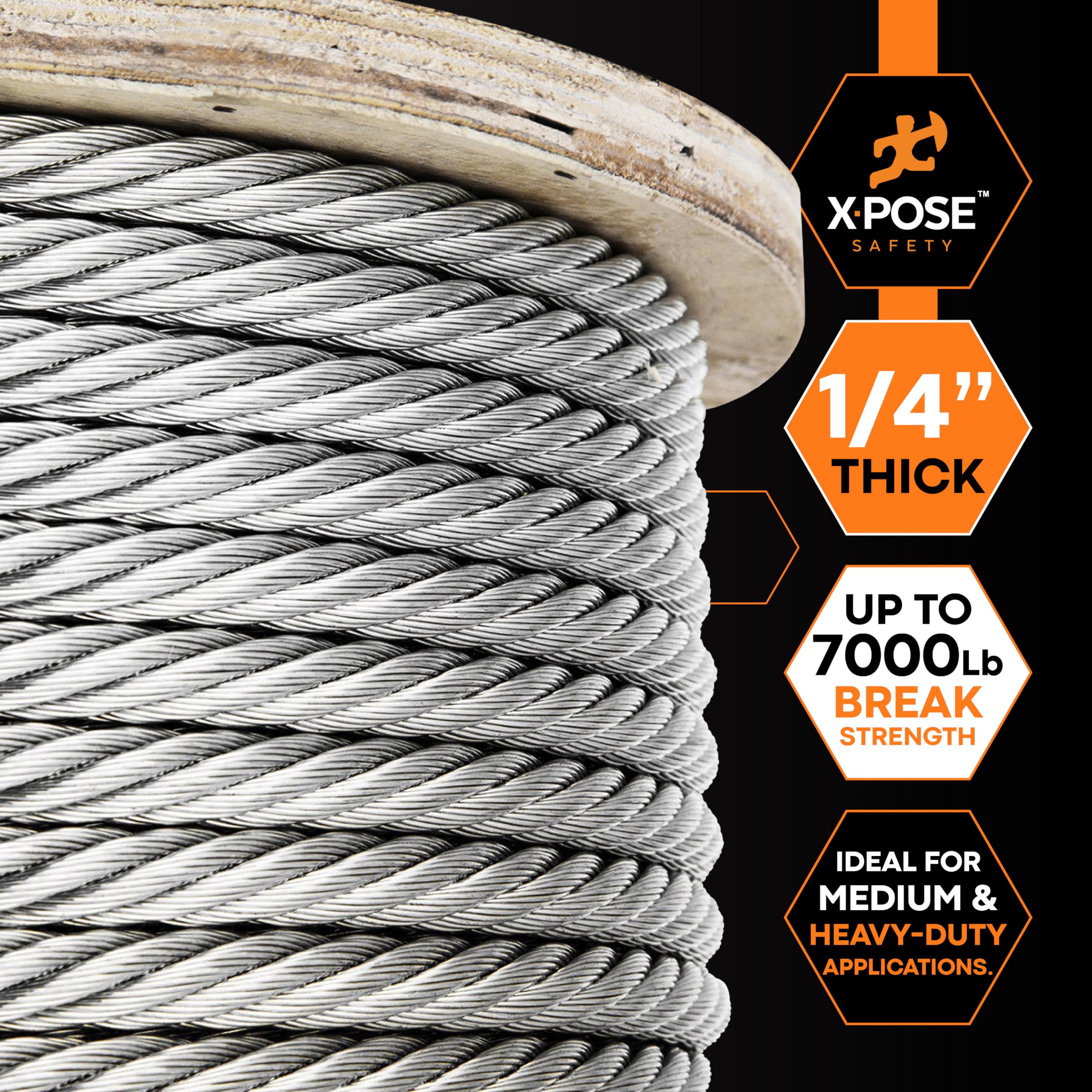 Amazon | Xpose Safety 1/4インチ 亜鉛メッキスチール航空機