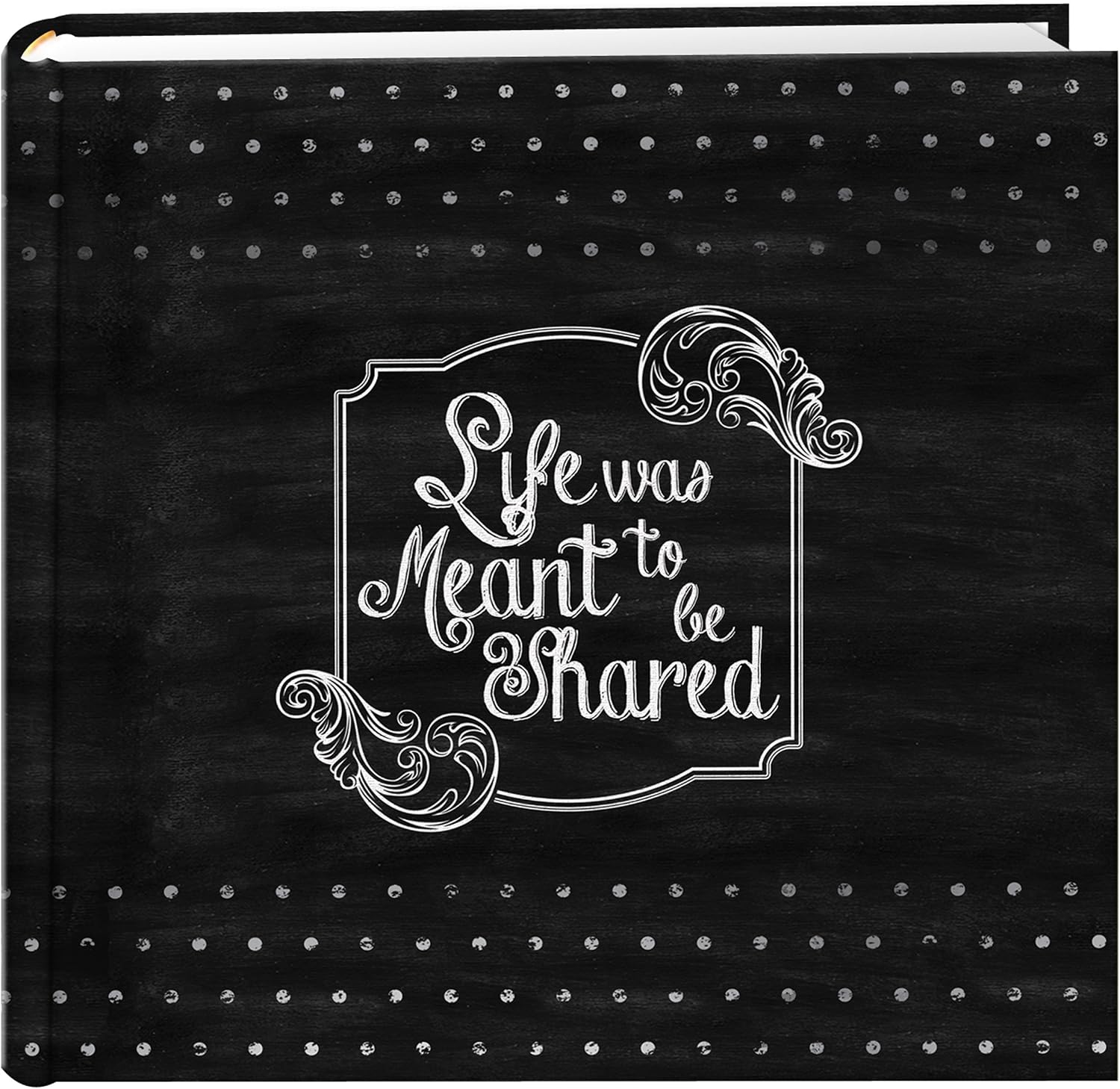 Pioneer Photo Albums EV-246CHLK/SH 200-Pocket Chalkboard Printed Shared Theme Photo Album for 4 by 6-Inch Prints , Black