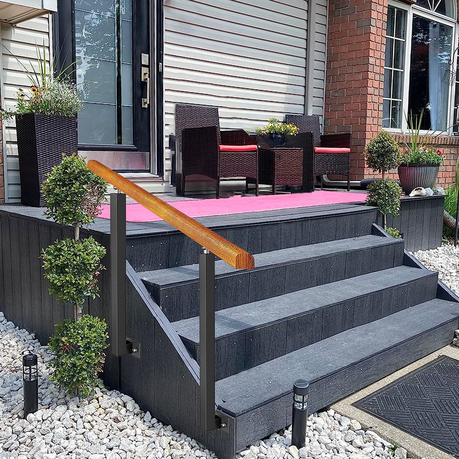 Tige de support de rampe de transition pour escalier extérieur de 2 3 4 marches