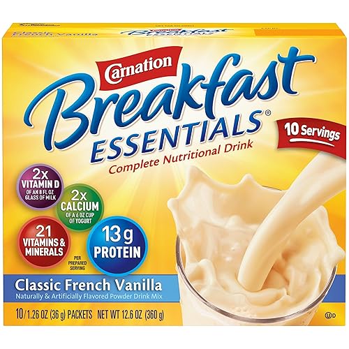 Carnation Breakfast Essentials Instant Breakfast Classic French Vanilla 10ct 2 unidades