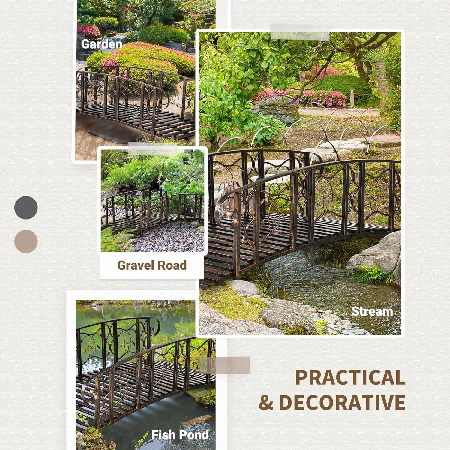 Vintage Metal Garden Bridge
