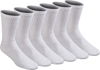 Dickies Men's All-Purpose Cushion Crew Socks - Durable Cotton Blend Work Socks with Full Cushion Footbed (Multi-Packs M-XL)