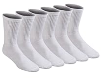 Men's All Purpose Cushion Crew Socks, Available in M-XL (6, 12 Pairs)