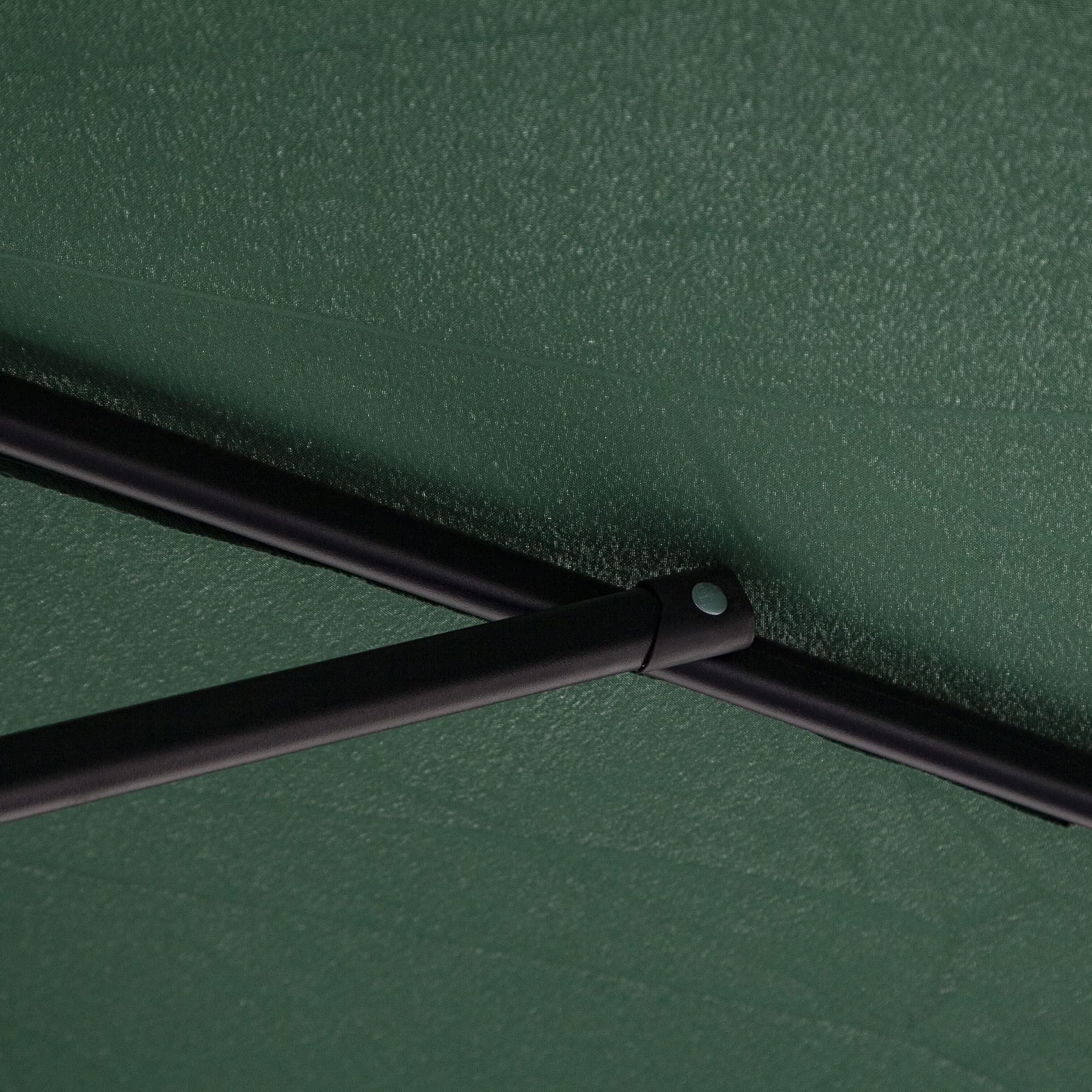 Outsunny Parasol Excéntrico Ø 295 cm Sombrilla de Jardín con Ángulo Ajustable en 3 Posiciones Base Cruzada y Manivela Tela Poliéster 180 g/m² Sombrilla para Terraza Patio