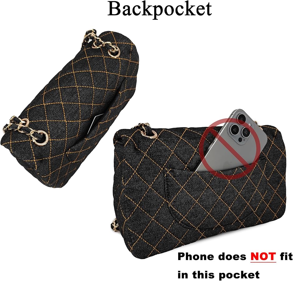 Amazon.com: M-ioi-M Quilted Denim Crossbody Bag for Women, Classic