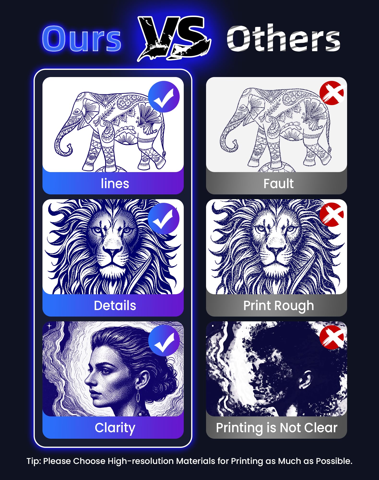 vretti Stampante Per Tatuaggi, Stampante Stencil Tattoo, 5 Pezzi Carta Trasferimento, Compatibile Smartphone PC