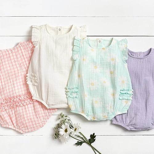 Miniatura 4 de Gerber Mameluco sin mangas con volantes para bebé niña
