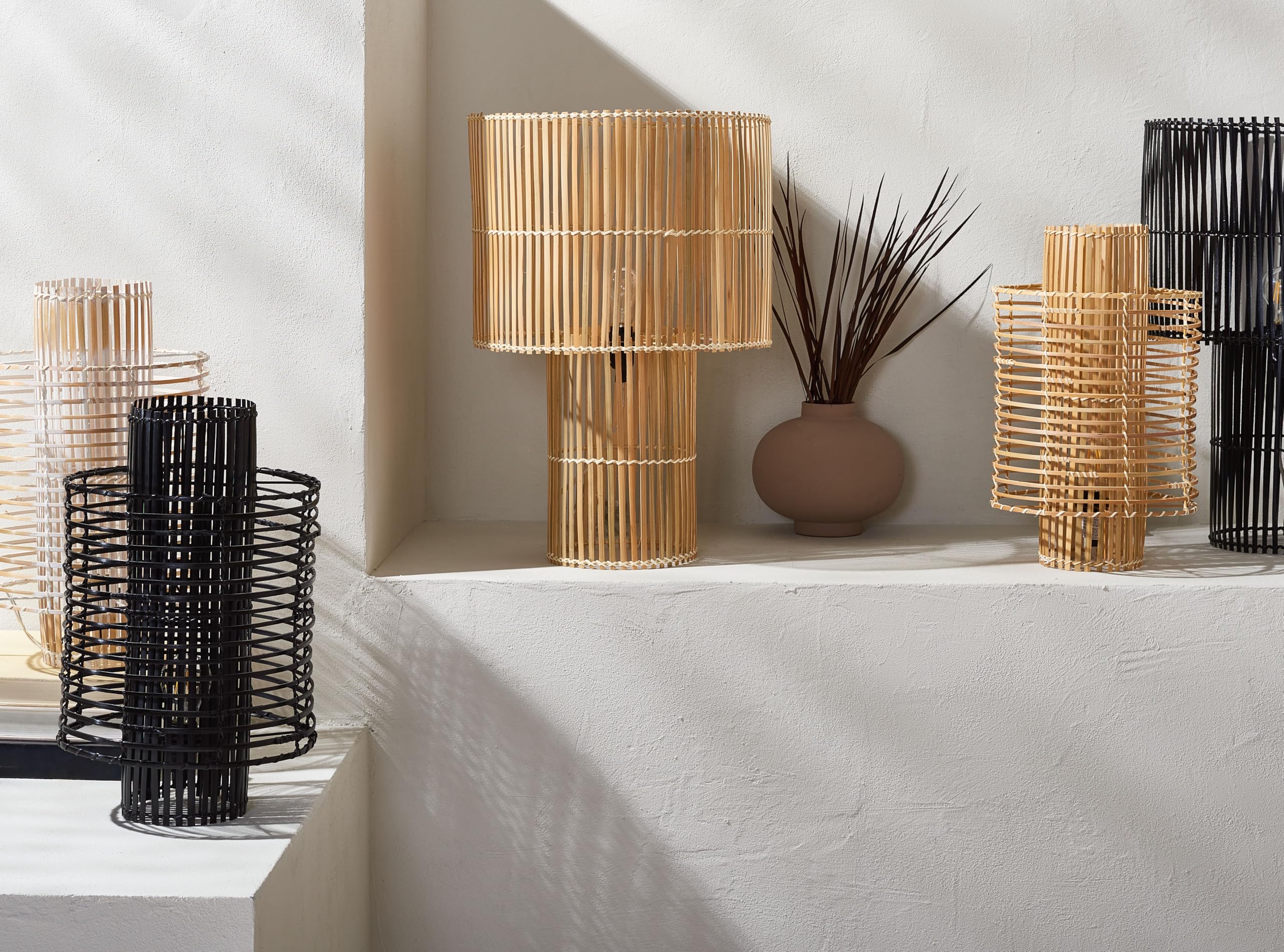 Amazon.com: SAFAVIEH Lighting Collection Elara Rattan Natural 25