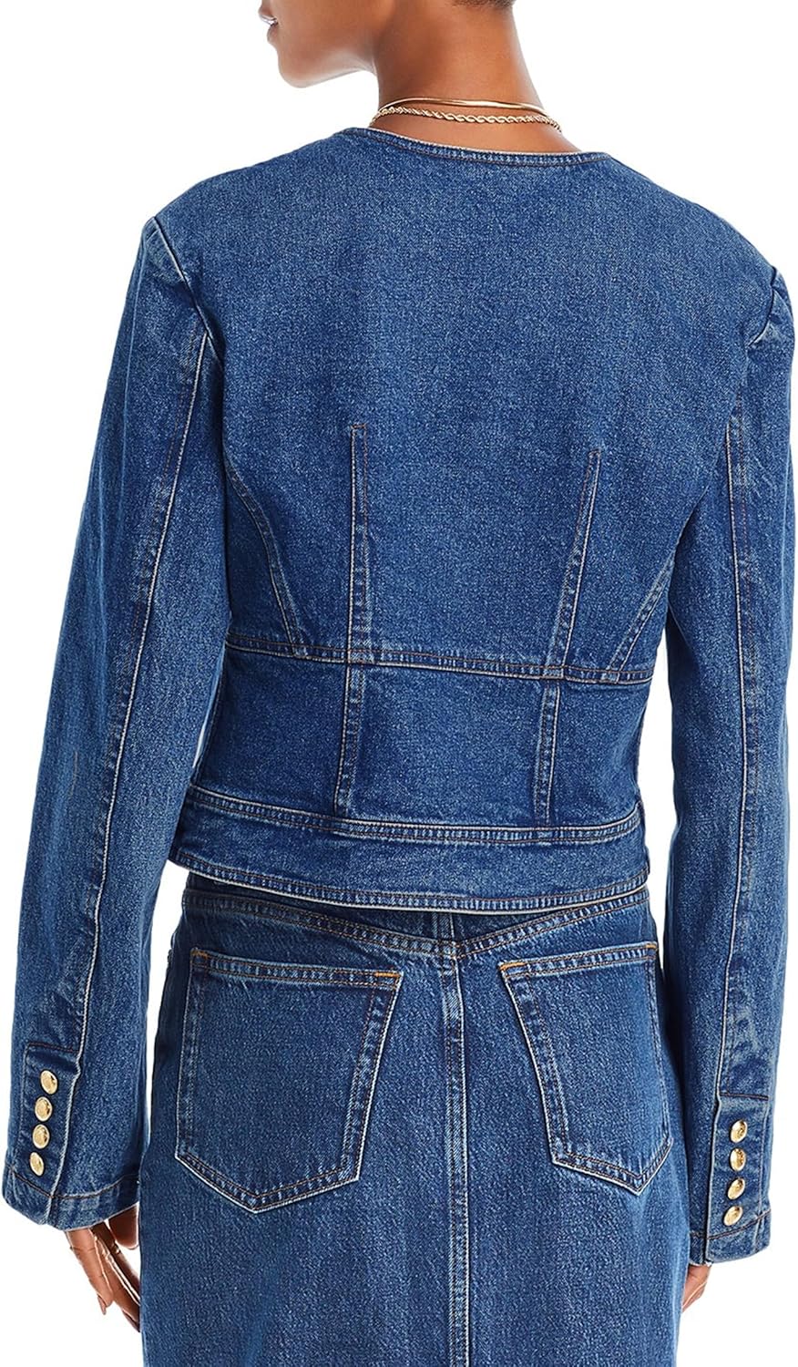 Women's Cropped Denim Jacket Long sleeve Button Down Fall Winter Jean Jackets Coats with Pockets Trendy 2025 - Image 2