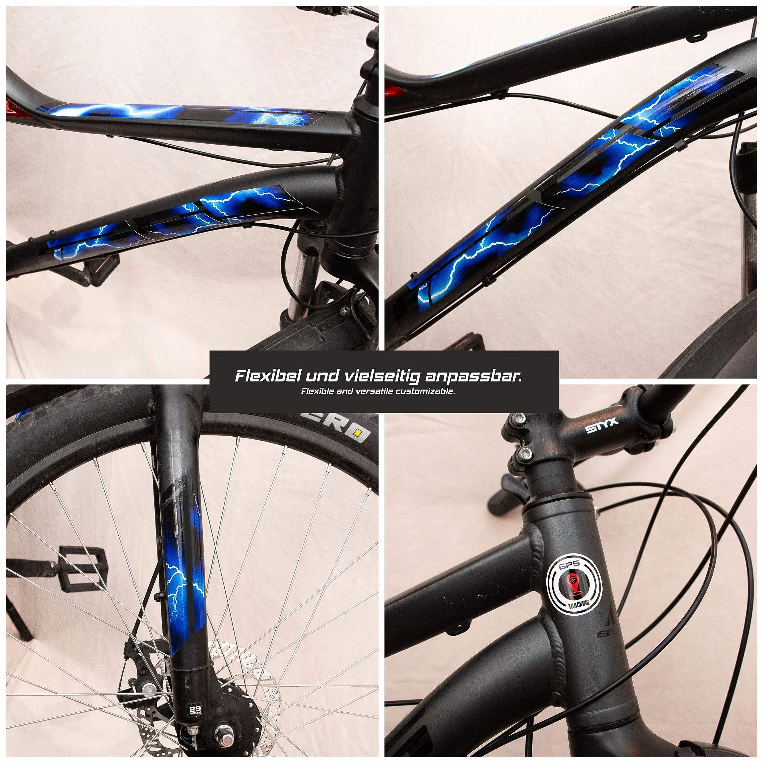 BIKE-label Adesivi per bicicletta 12 pezzi XL set Dont Touch My Bike VA