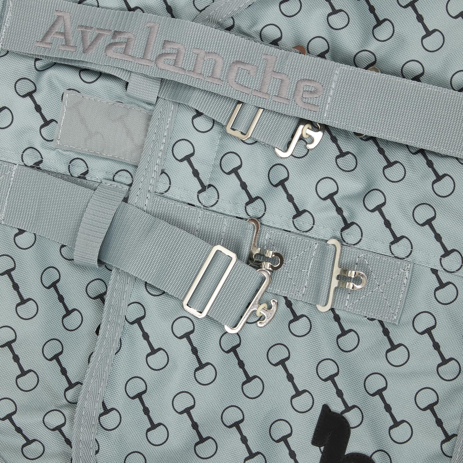 HORZE Avalanche 1200D - Coperta leggera con fodera in pile, impermeabile per cavalli, colore: blu argento