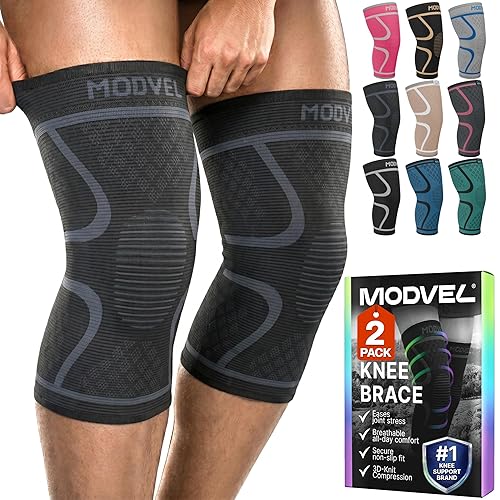 Modvel 2 Pack Knee Brace for Women & Men -