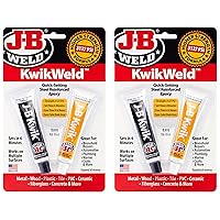 Vista 8 de J-B Weld 8276 KwikWeld Pegamento de acero reforzado de rápida adhesión. Pomo de 2 onzas, 2 onza, Blanco