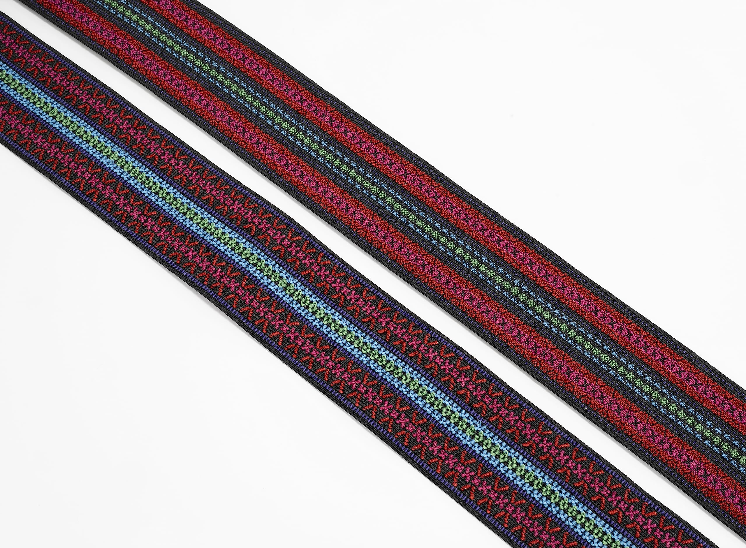 AERZETIX - C67315 - Bande élastique décorative tricotée plate 4.5 m - largeur 25 mm - couleur multicolore - confection mercerie couture caleçon vêtements sport tissu ceinture pantalon jupe AERZETIX - C67315 - Bande élastique décorative tricotée plate 4.5 m - largeur 25 mm - couleur multicolore - confection mercerie couture caleçon vêtements sport tissu ceinture pantalon jupe