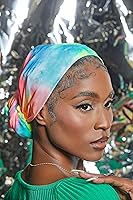 Vista 23 de KISS COLORS & CARE Bufanda de satén suave – Negro, de larga duración, multiusos, suave bufanda premium para minimizar el encrespamiento, evitar