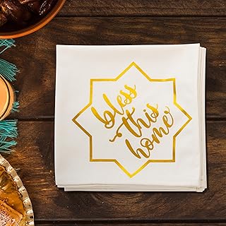 Cheerland Ramadan Disposable Paper Napkins for Eid Murabak Celebration Party Supplies and Decorations - Pack of 6