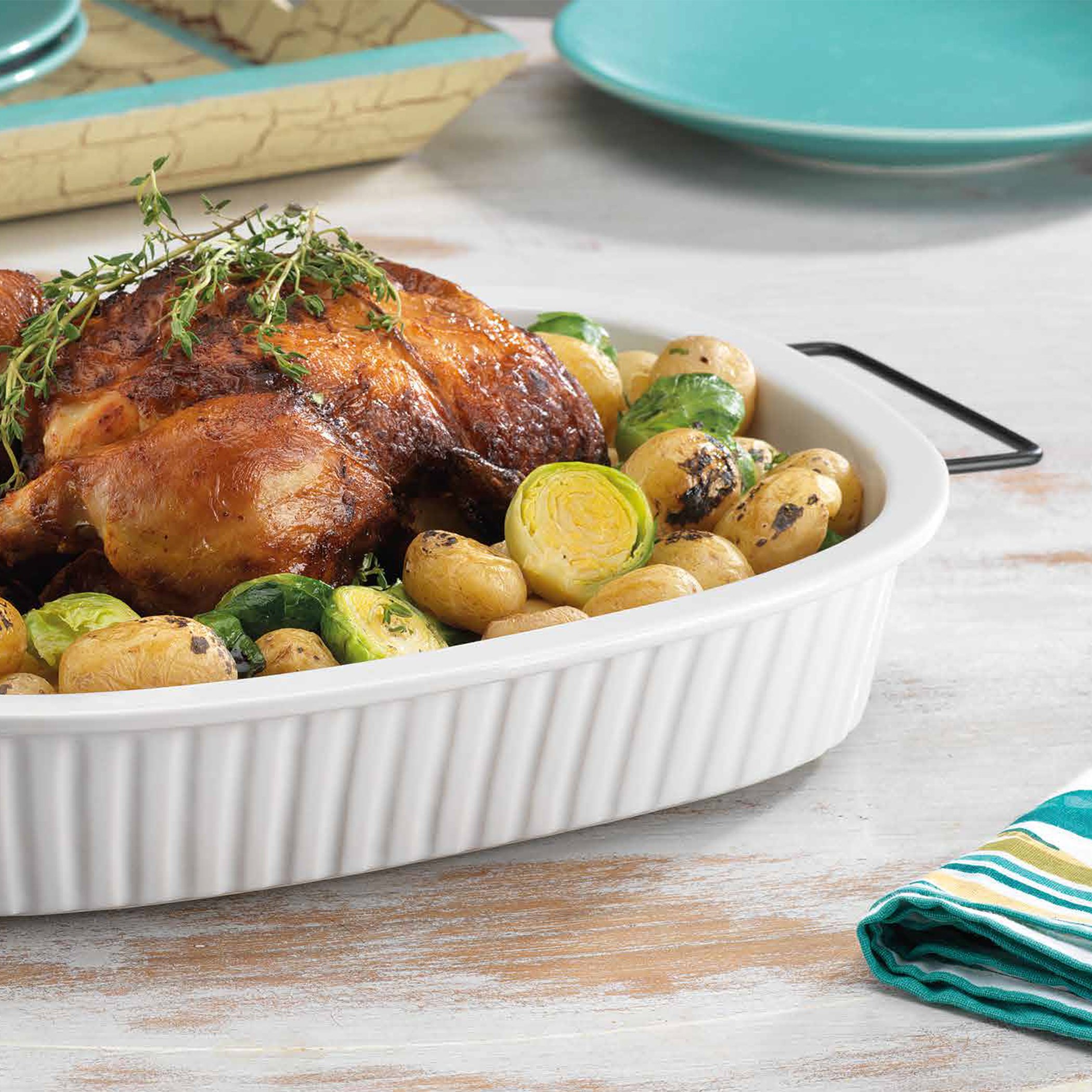 gien bakingdishプラッターシャンテールパターン gien bakingdish