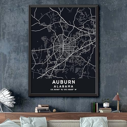 Miniatura 2 de Map of Auburn, Alabama, Evening (18x24)