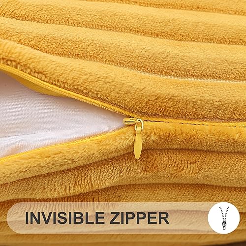 Miniatura 5 de Simmore Juego de 2 fundas de almohada decorativas de otoño de 12 x 20 pulgadas, suave franela de felpa natural de doble cara esponjosas para sofá,